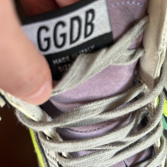 Golden Goose slides size 7 (37) one of a kind! Custom slides!! 💜💜🩷🩷 - Picture 7 of 9